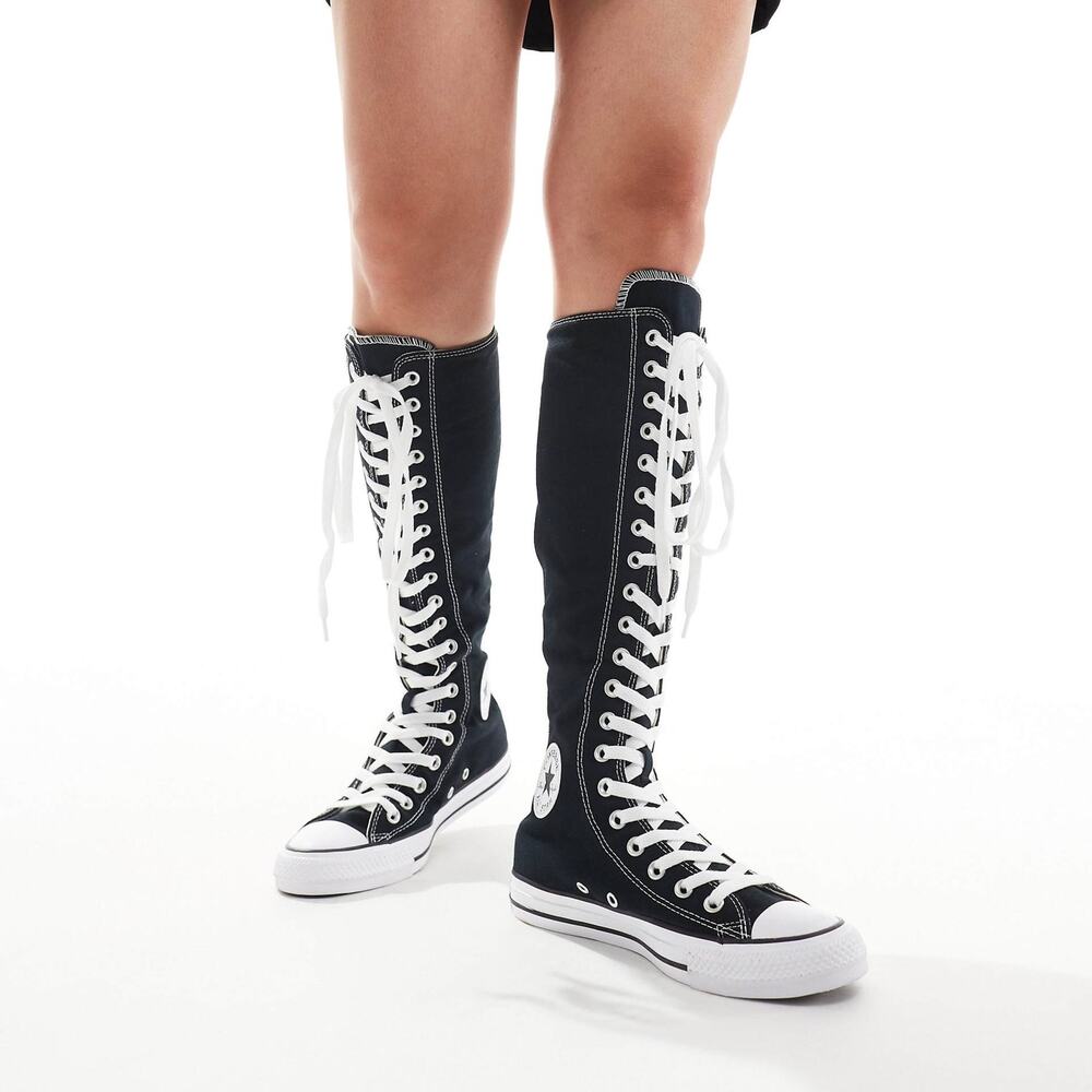 Converse Chuck Taylor All Star XXHi, Size 8, Knee-High Black Lace-up Chucks, New